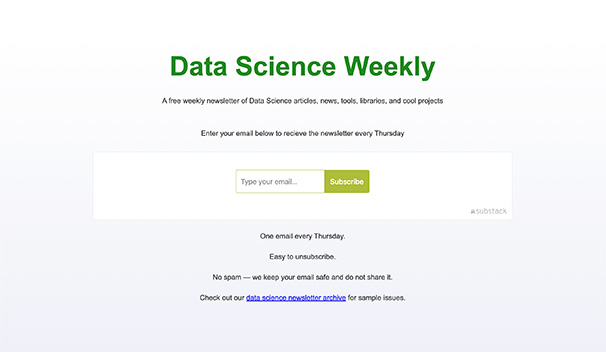 Data Science Weekly