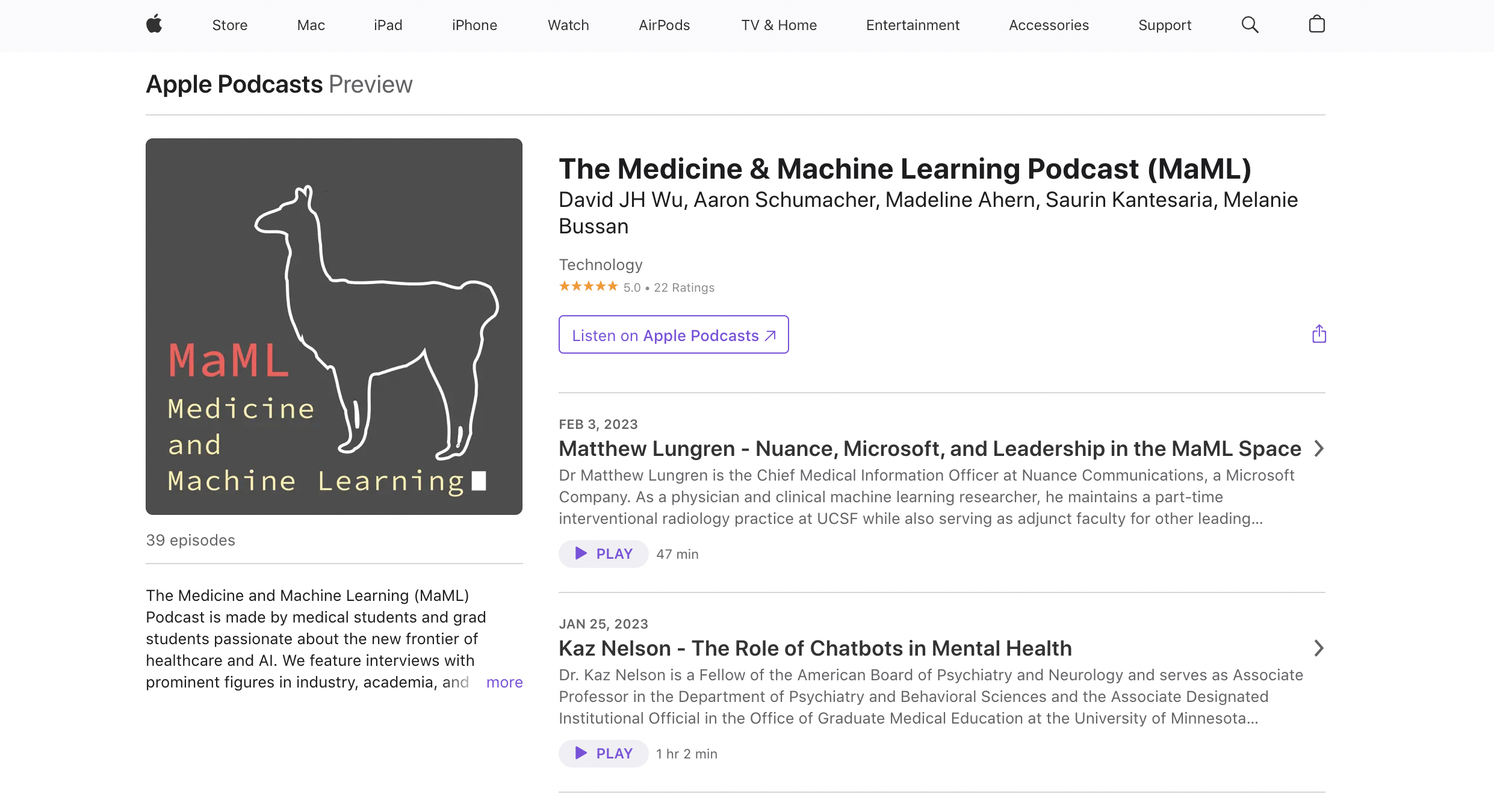 The Medicine & Machine Learning Podcast (MaML)